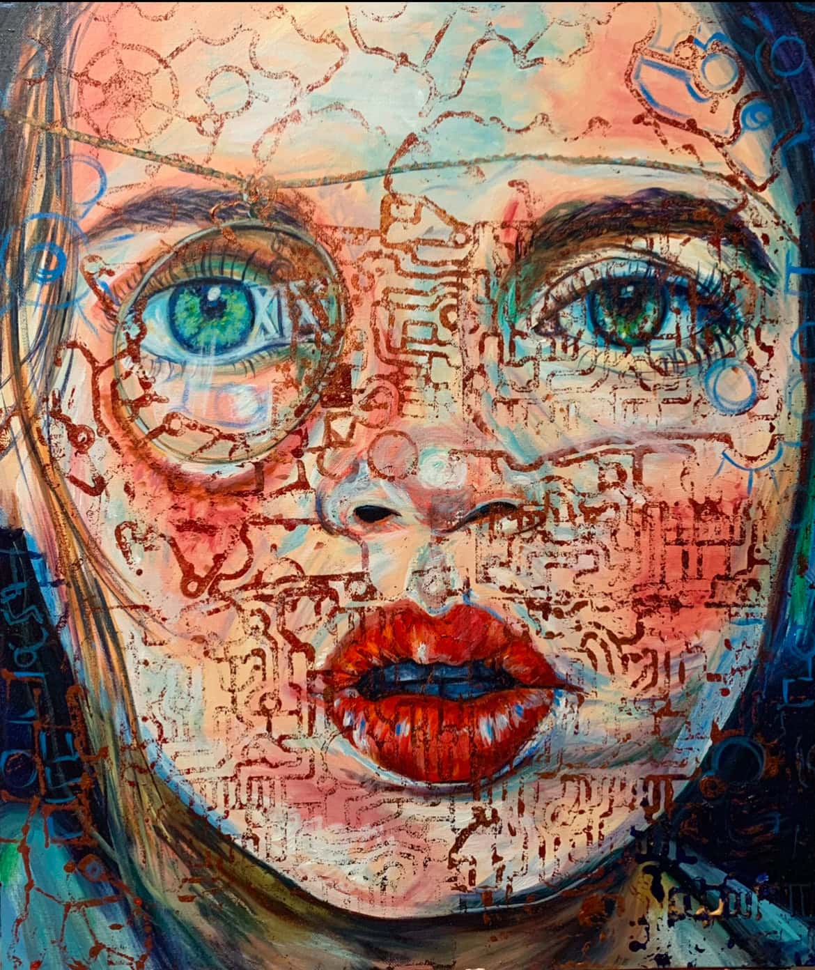 Expressive portrait painting